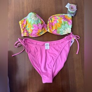 Shade & Shore Top is 38 D Bottom is L 12-14  set removable straps